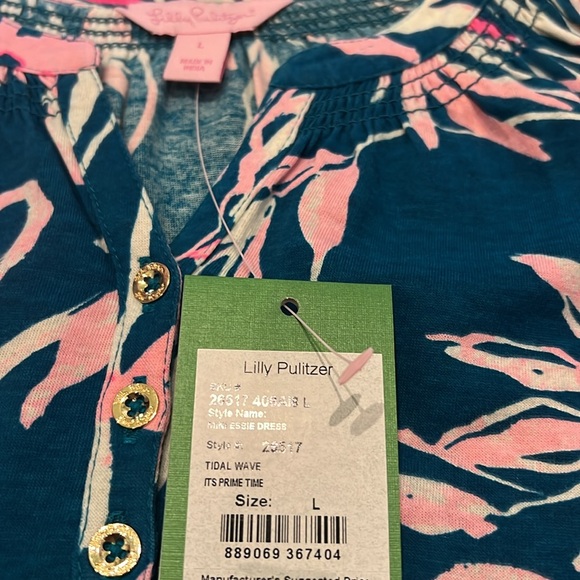 Lilly Pulitzer girls Essie dress Large (8-10) Tidal Wave It's Prime Time NWT - Picture 6 of 9